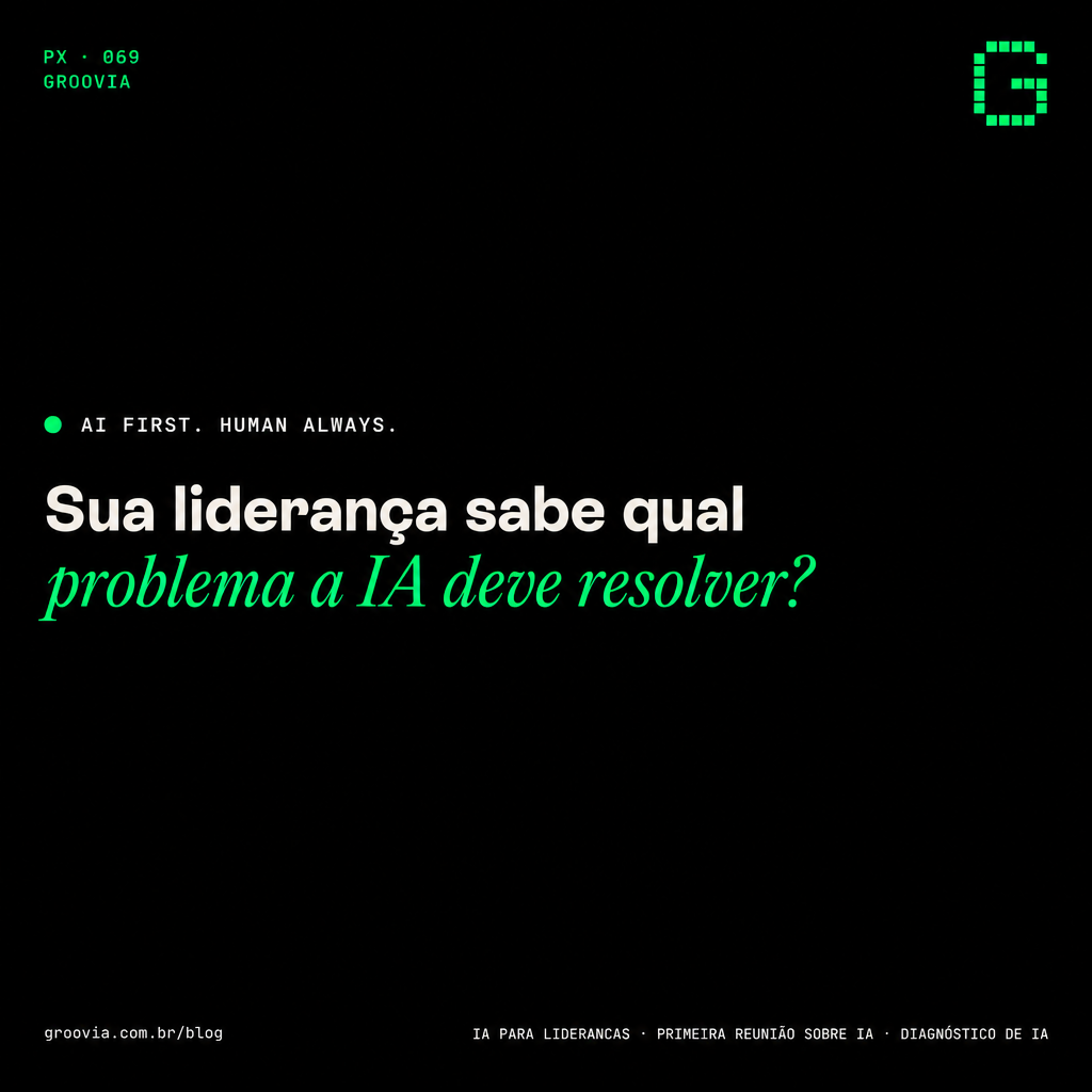 Capa do artigo Groovia: Sua liderança sabe qual problema a IA deve resolver?