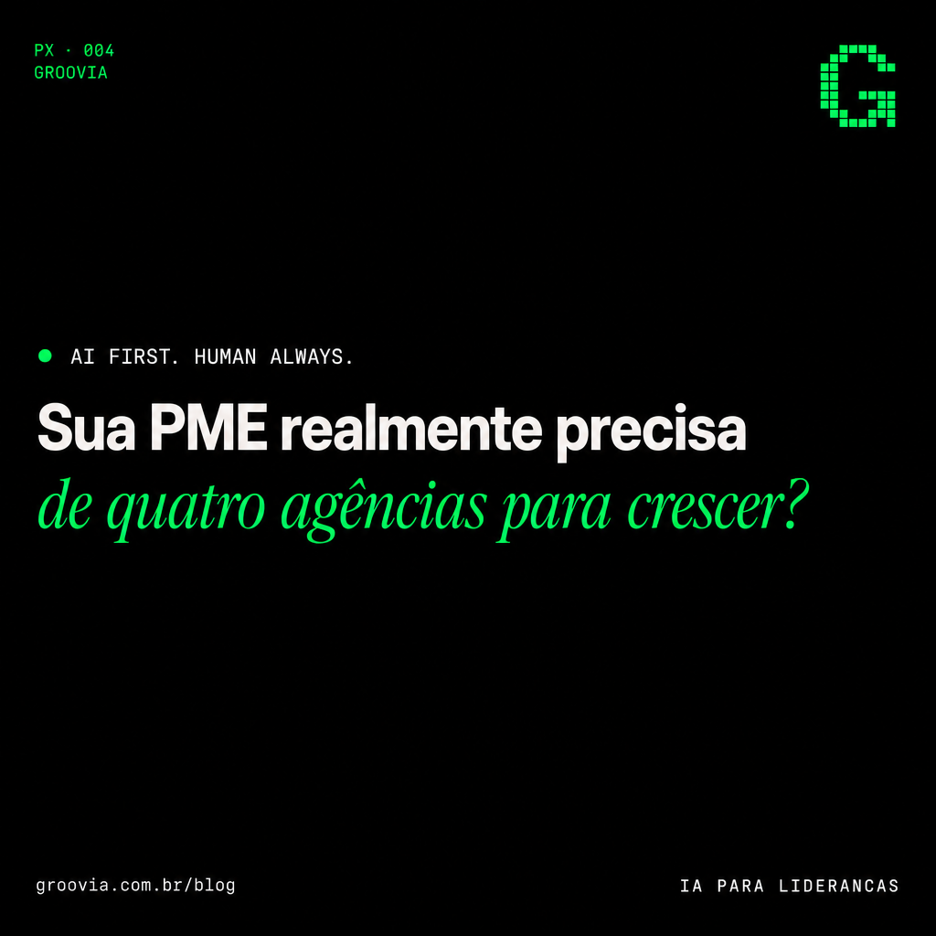 Capa do artigo Groovia: Sua PME realmente precisa de quatro agências para crescer?