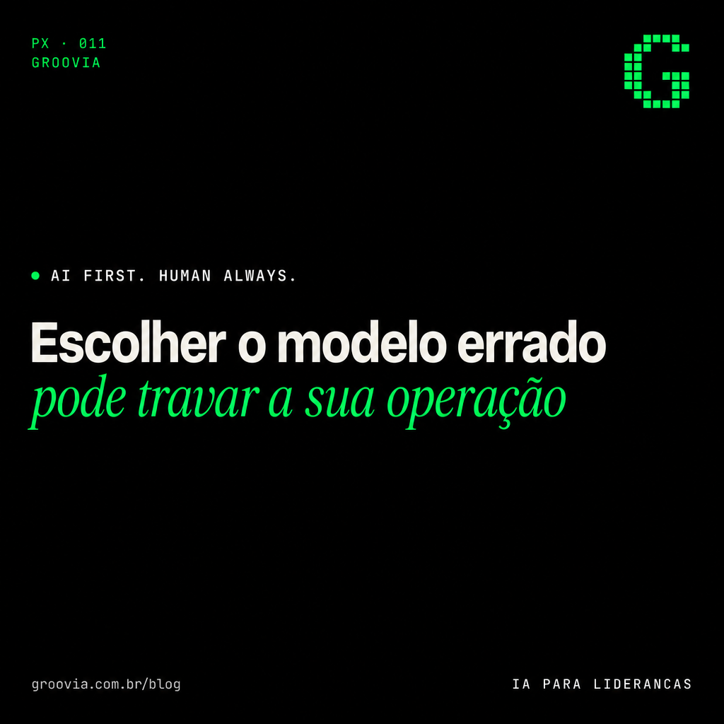 Capa do artigo Groovia: Escolher o modelo errado pode travar a sua operação