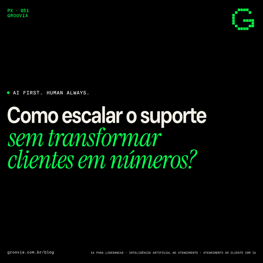 Capa do artigo Groovia: Como escalar o suporte sem transformar clientes em números?