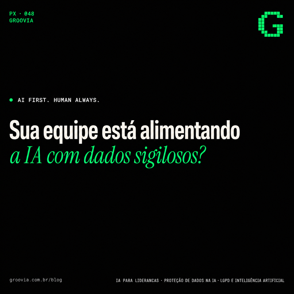Capa do artigo Groovia: Sua equipe está alimentando a IA com dados sigilosos?