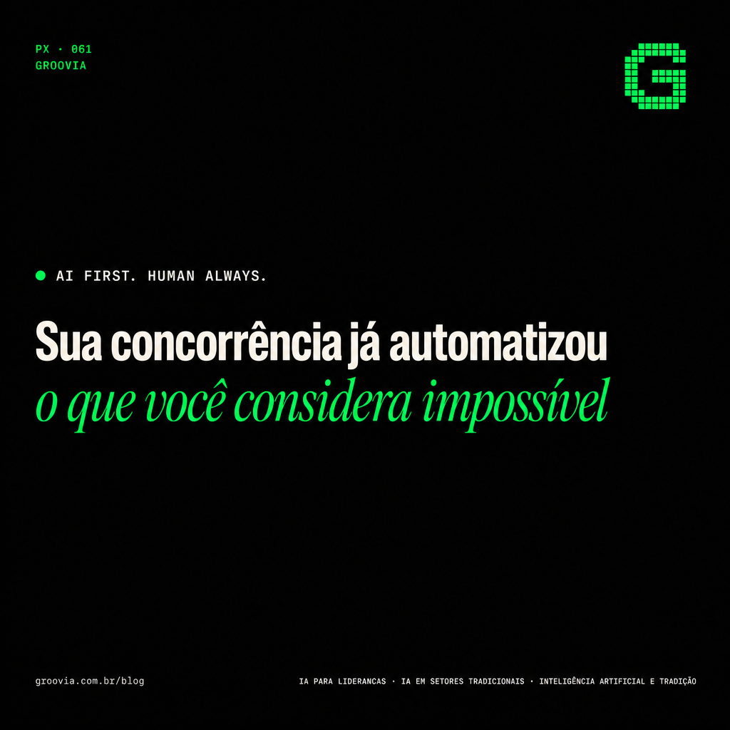 Capa do artigo Groovia: Sua concorrência já automatizou o que você considera impossível