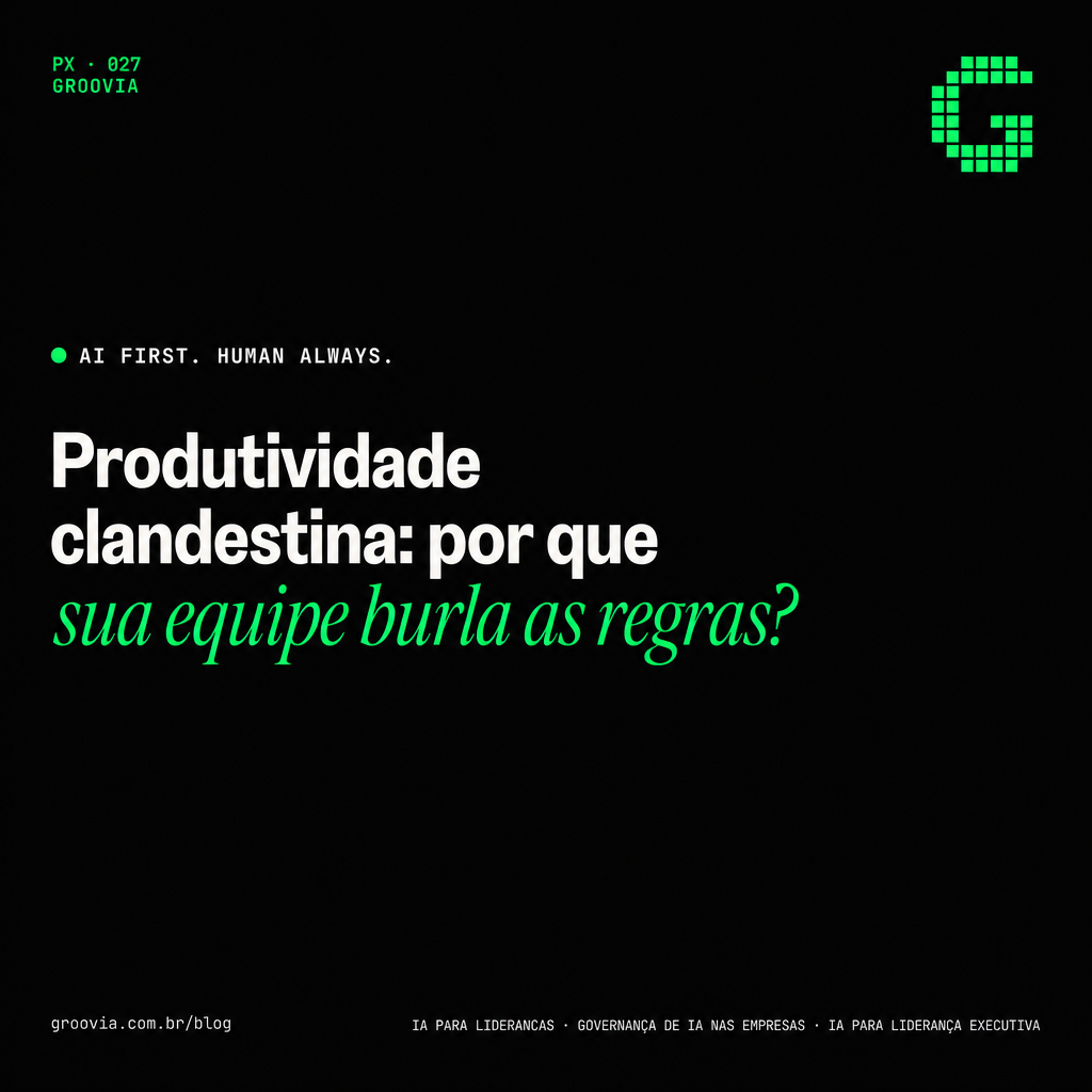 Capa do artigo Groovia: Produtividade clandestina: por que sua equipe burla as regras?