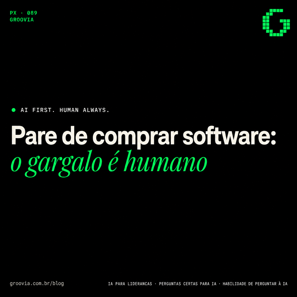 Capa do artigo Groovia: Pare de comprar software: o gargalo é humano
