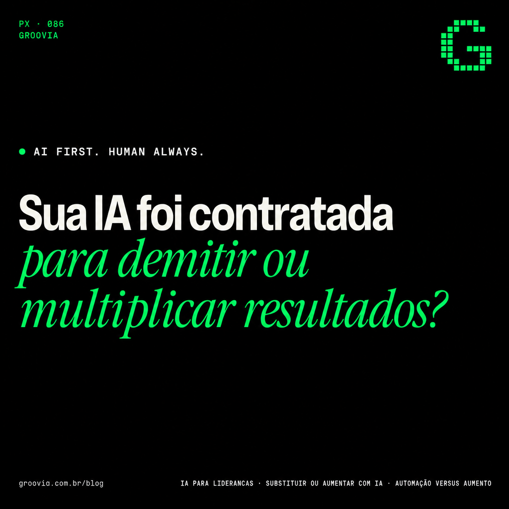 Capa do artigo Groovia: Sua IA foi contratada para demitir ou multiplicar resultados?
