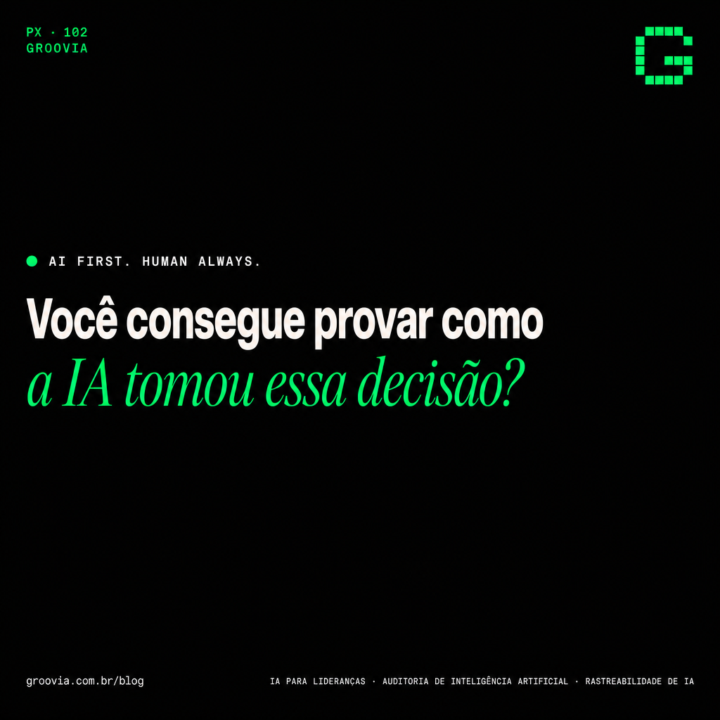 Capa do artigo Groovia: Você consegue provar como a IA tomou essa decisão?